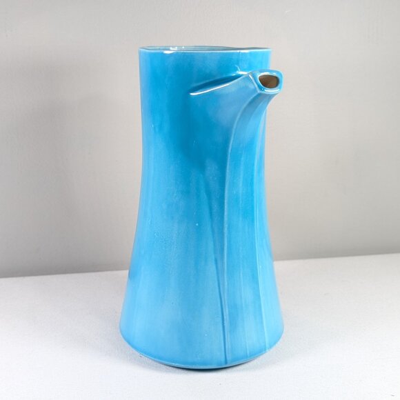 *NOT PERFECT* Turquoise Blue coffee set for 4, hand made ceramic coffee service - Picture 14 of 16